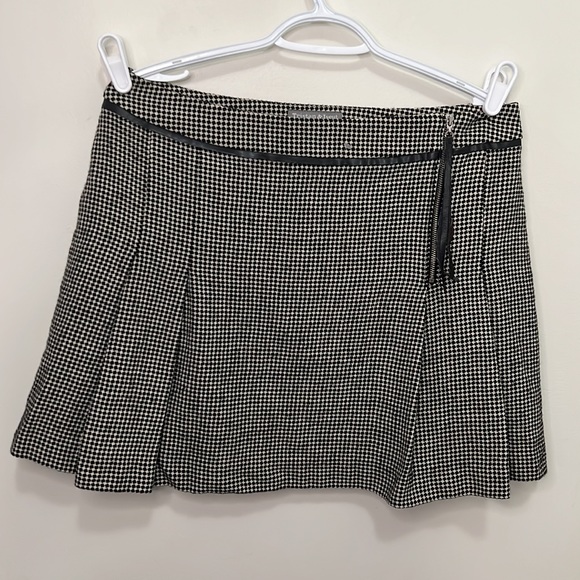 Tristan & Iseut Square Pattern Mini Sides Pleated Skirt Size 12 - Picture 1 of 16